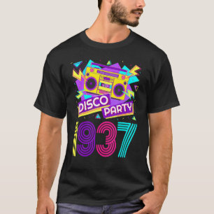 1937 Disco Party Birthday 85 Year Old Retro Vintag T-shirt