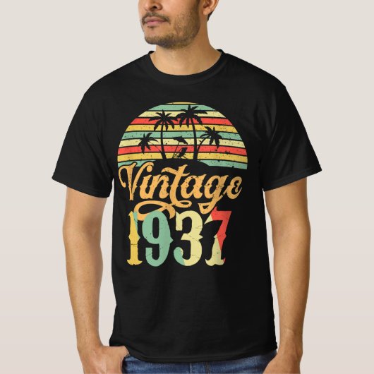 1937 Happy Birthday Gift,  1937 Classic T-shirt (Voorkant)