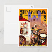 1937 Havana Carnival vintage briefkaart (Voorkant / Achterkant)