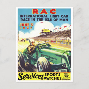 1937 Isle of Man  race Briefkaart