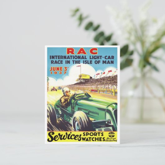 1937 Isle of Man  race Briefkaart (Staand voorkant)