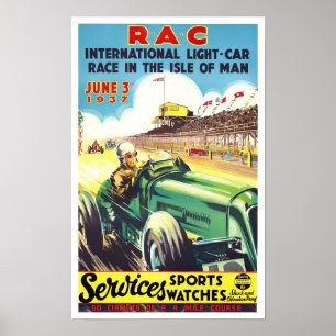1937 Isle of Man  race Poster