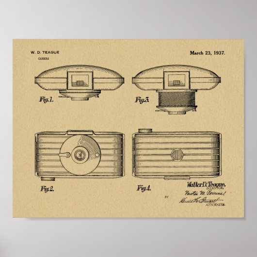 1937  kunsttekenafdrukken voor camera's poster (Voorkant)