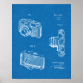 1937 Old Camera Patent Art Blueprint Drawing Poster (Voorkant)
