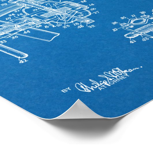 1937 Ontwerpkunst van 1937-wielgenerator Poster (Hoek)