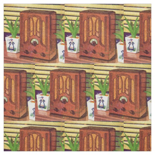 1937 radiobdruk kathedraal stof (Swatch)