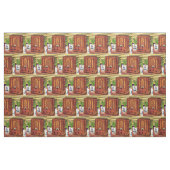 1937 radiobdruk kathedraal stof (Fat Quarter)