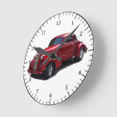 1937 rode Deluxe Coupe klok (Hoek)