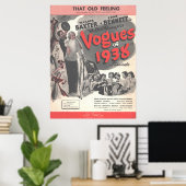 1937 The Vogues of 1938, dat oude gevoel Poster (Thuiskantoor)