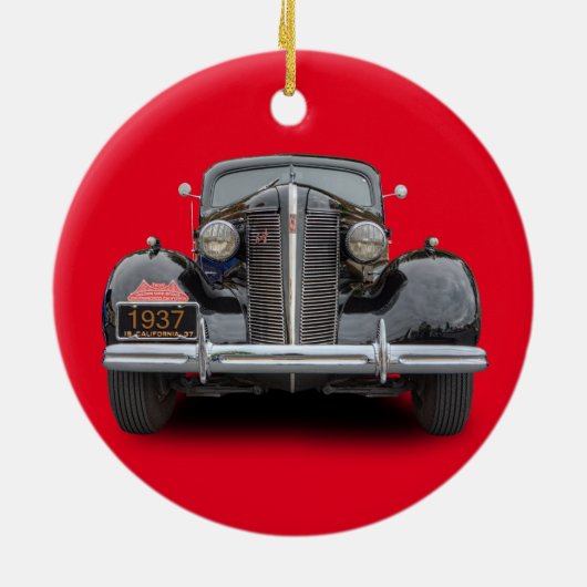 1937 VINTAGE CAR KERAMISCH ORNAMENT (Achterkant)