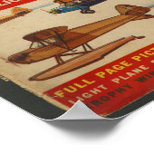 1938 Airplane Hoesje Art Print van het luchtvaartm (Hoek)