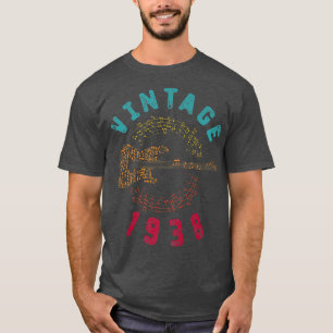1938 Birthday Limited Edition Guitar Music T-shirt