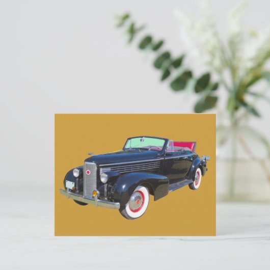 1938 Cadillac Lasalle luxe auto Briefkaart (Staand voorkant)