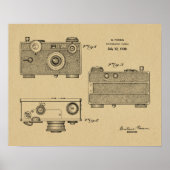 1938 camera patenttekenafdrukken poster (Voorkant)
