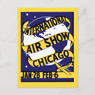 1938 Chicago International Air Show Briefkaart