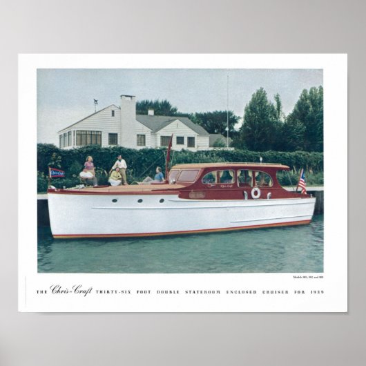1938 Chris Craft Cruiser Poster (Voorkant)