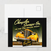 1938 Chrysler gaat door Briefkaart (Voorkant / Achterkant)
