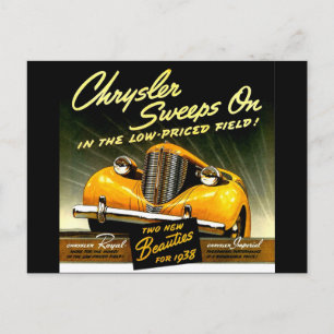 1938 Chrysler gaat door Briefkaart