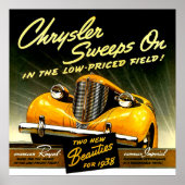 1938 Chrysler gaat door Poster (Voorkant)