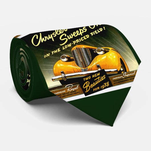1938 Chrysler Sweeps On print Stropdas (Opgerold)