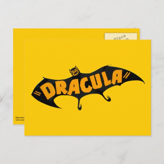 1938 Dracula Vampire Bat Briefkaart (Voorkant / Achterkant)