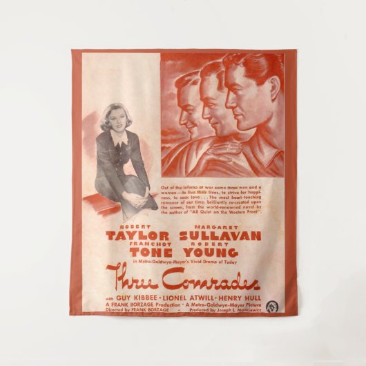 1938 Drie Comrades-poster Wandkleed (Voorkant)