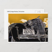 1938  Hudson Coupe Automobile Briefkaart (Voorkant / Achterkant)