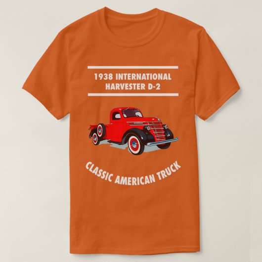 1938 International Harvester D2 American Truck T-shirt (Design voorkant)