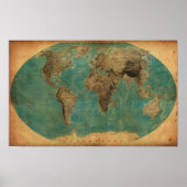 1938 Kaart van de wereld Poster (Voorkant)