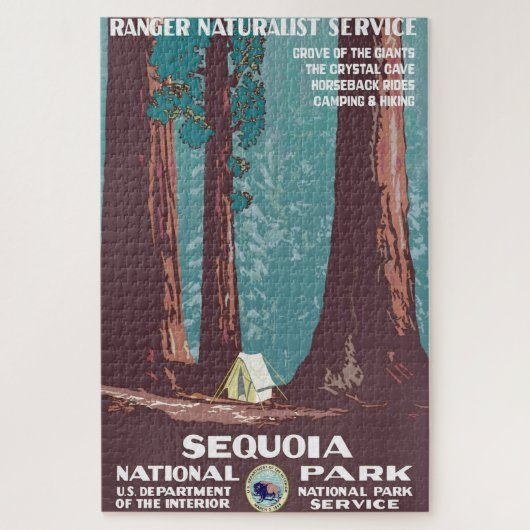 1938 Nationaal Park Sequoia Poster Legpuzzel (Verticaal)