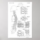 1938  Spine Model Patent Art Print (Voorkant)
