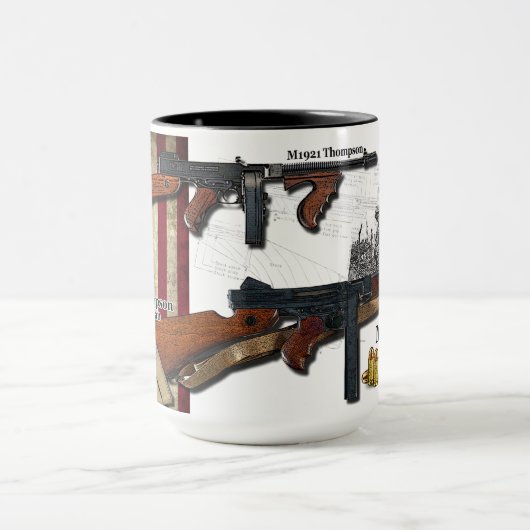 1938 Thompson Submachine Pistool Mok (Midden)