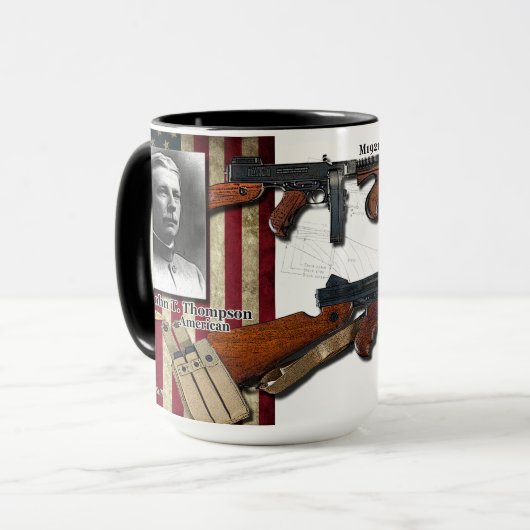 1938 Thompson Submachine Pistool Mok (Voorkant links)