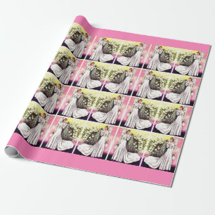 1938 trouwjurk print cadeaupapier