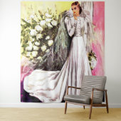 1938 trouwjurk print wandkleed (In situ)