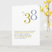 1938 Verjaardag Leuke Feiten Kaart (Gele Bloem)