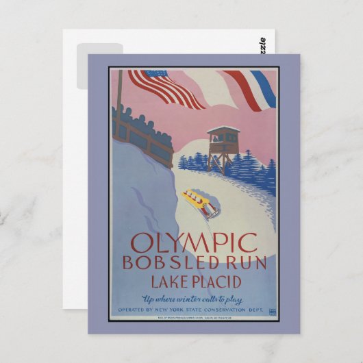 1938  wintersport Reis en meer Placid Briefkaart (Voorkant / Achterkant)