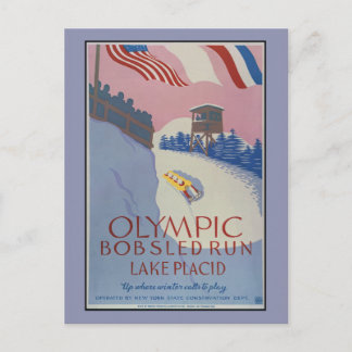 1938 wintersport Reis en meer Placid Briefkaart