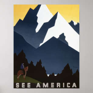 1938 WPA Zie Amerika Poster