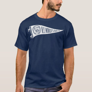 193940 New York Worlds Fair Standbeeld Pennant Wit T-shirt