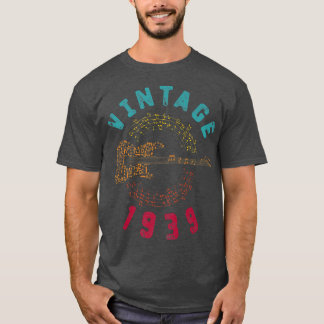  1939 Birthday Limited Edition Guitar Music T-shirt