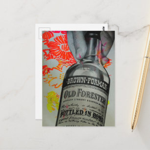 1939 Bottled in Bond Whisky Mixed Media Collage Briefkaart