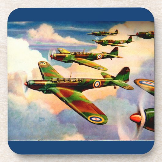1939 British Fairey Junior Medium Bomber Bier Onderzetter (Voorkant)