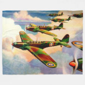 1939 British Fairey Junior Medium Bomber Fleece Deken (Voorkant (Horizontaal))