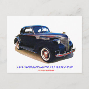 1939 CHEVROLET MASTER 85 2-DEUR COUPE BRIEFKAART