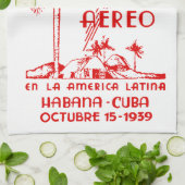 1939 Cuban Rocket Mail Theedoek (Gevouwen)