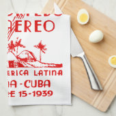 1939 Cuban Rocket Mail Theedoek (Quarter Fold)