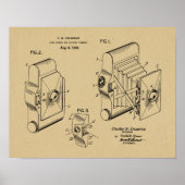 1939 Folding Camera Patent Art Drawing Print (Voorkant)
