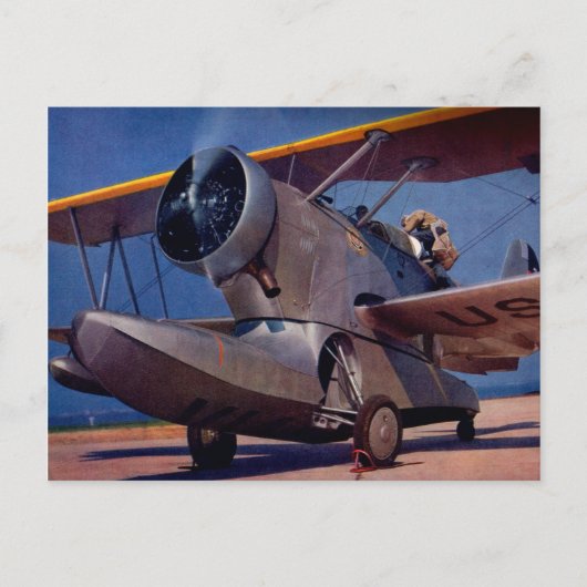 1939 Grumman F-2 vliegtuig Briefkaart (Voorkant)