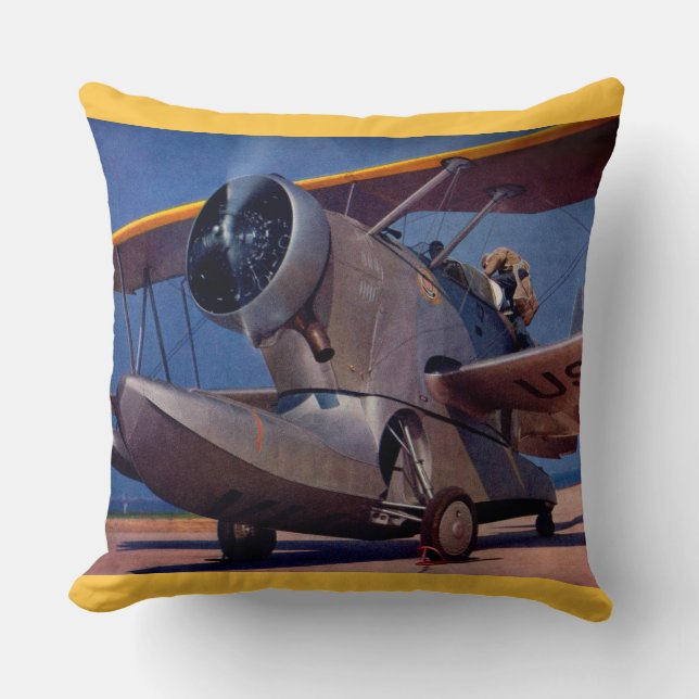 1939 Grumman F-2 vliegtuig Kussen (Voorkant)